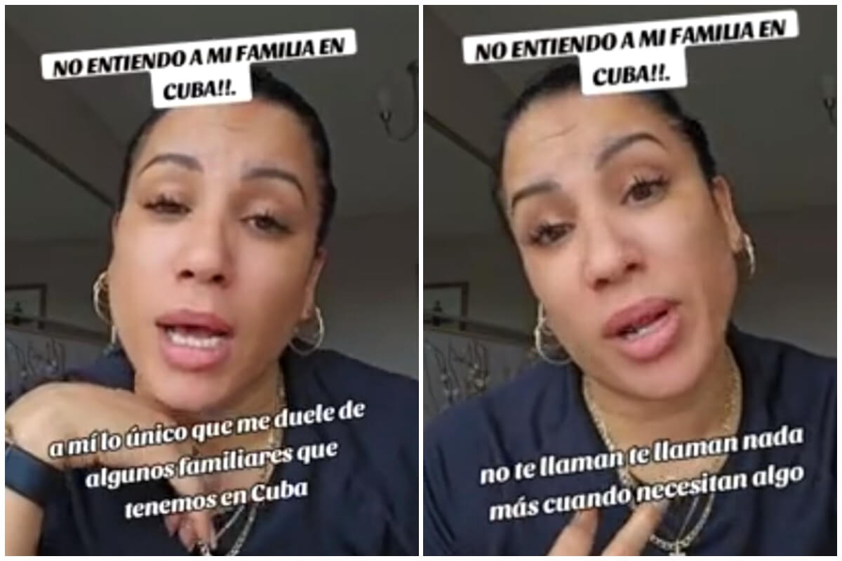 Cubana explota contra su familia por solo burcarla por interés. (Captura de pantalla © Leonella- TikTok)