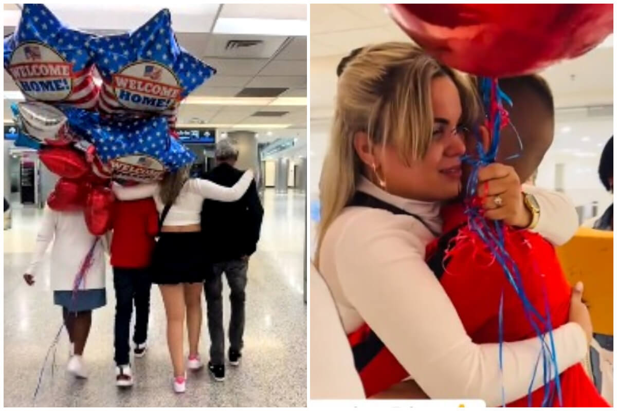 Cubana se reencuentra con su familia en EEUU. (Captura de pantalla © Arimarquezfernand- TikTok)