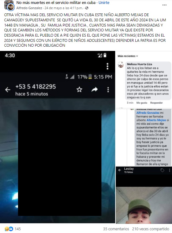 Denuncia en la que se compartieron detalles sobre el caso. (Captura de pantalla © Alberto Gonzalez-Facebook)