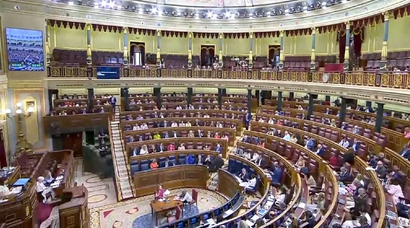 Imagen ilustrativa de una sesión en el Congreso deEspaña. (Captura de pantalla © elDiarioes-YouTube)
