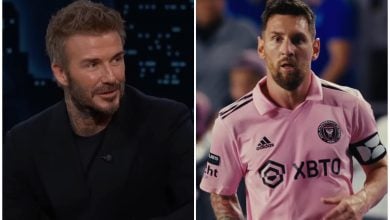David Beckham posee el equipo en el que juega Messi actualmente, el Inter de Miami. (Captura de pantalla YouTube © Jimmy Kimmy Live/ Major League Soccer)