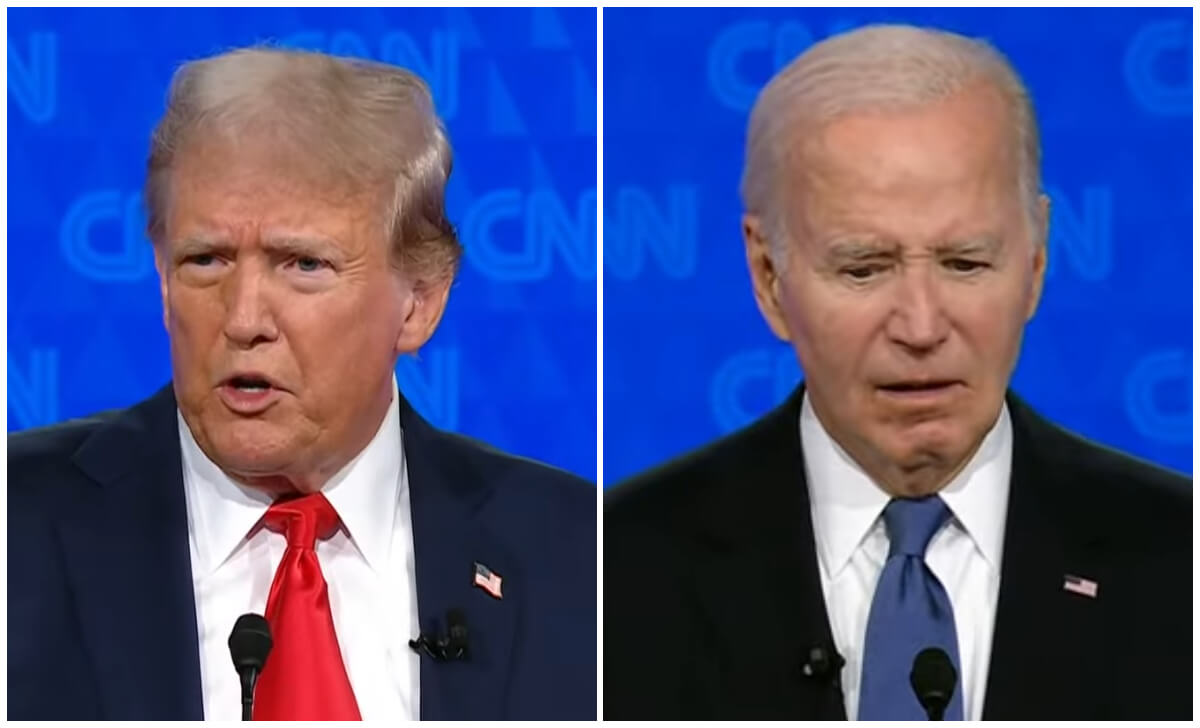 Donald Trump por el Partido Republicano y Joe Biden por el Demócrata se enfrentaron. (Captura de pantalla © Noticias Telemundo- YouTube)