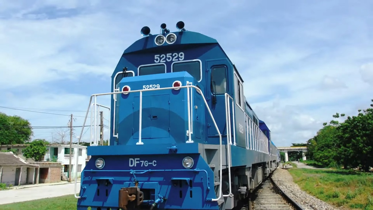 Imagen ilustrativa de un ferrocarril en la Isla. (Captura de pantalla © Cuban News Agency-YouTube)