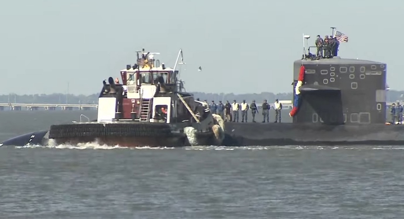 Imagen ilustrativa del submarino estadounidense USS Helena. (Captura de pantalla © WAVY TV 10-YouTube)