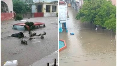 Imágenes de las fuertes inundaciones en La Habana. (Captura de pantalla Facebook © La Hora de Cuba/ Lázaro Manuel Alonso)
