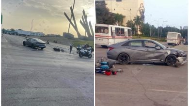 Accidente de tránsito en Santiago de Cuba. (Foto © Yosmany Mayeta Labrada-Facebook)