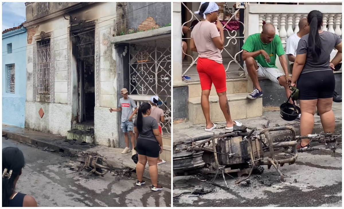 Incendio en Camagüey por explosión de motorina. (Captura de pantalla © constantinhenry-Instagram)