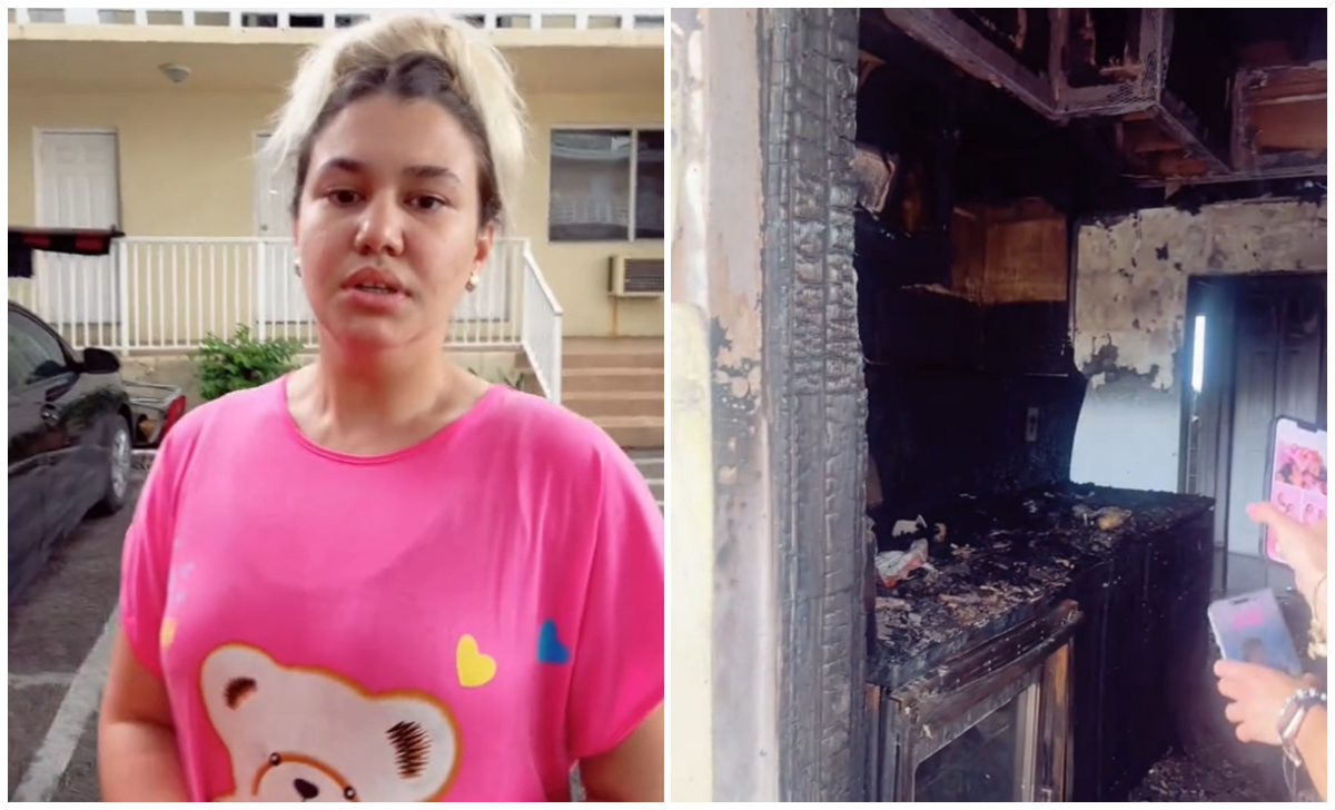 Madre cubana residente en Florida perdió su hogar tras un incendio. (Captura de pantalla ® dairon_cano_champions-TikTok)