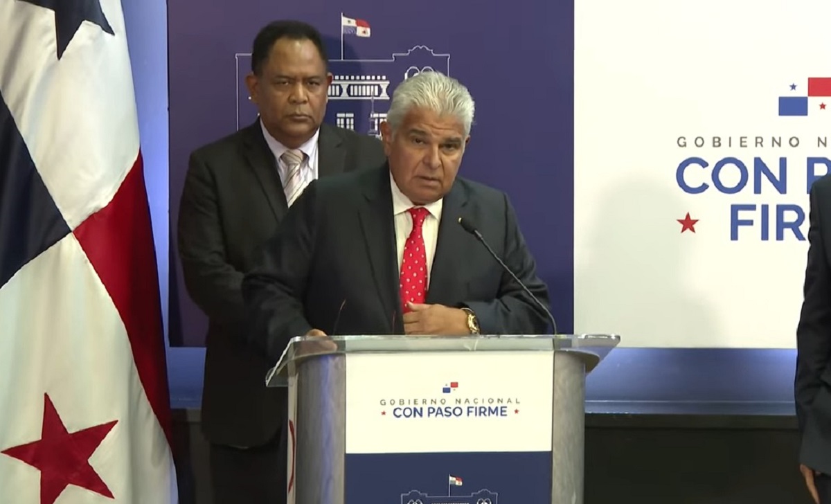 Presidente de Panamá durante su discurso. (Captura de pantalla © Telemetro Reporta-YouTube)