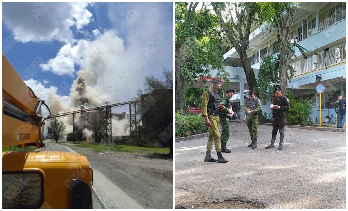 Se especula que se trató de una explosión. (Foto © Yosmany Mayeta Labrada-Facebook)