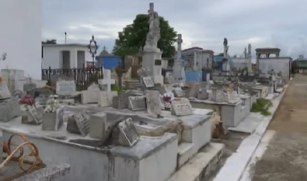 Imagen ilustrativa del cementerio de Sancti Spíritus. (Captura de pantalla © Centrovisión-YouTube)