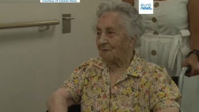 Fallece Maria Branyas Morera, la persona más longeva del mundo. (Captura de pantalla © euronews-YouTube)