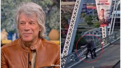 Bon Jovi evita que una mujer salte de un puente en EEUU. (Captura de pantalla © This Morning-YouTube y Elvs_7-Twitter)