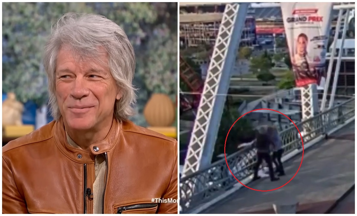 Bon Jovi evita que una mujer salte de un puente en EEUU. (Captura de pantalla © This Morning-YouTube y Elvs_7-Twitter)