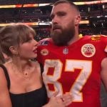 Cantante Taylor Swift y el jugador Travis Kelce. (Captura de pantalla © Swift Clips-YouTube)