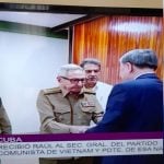 El noticiero se aseguró de recalcar la presencia de Castro en el evento. (Foto © Asere Noticias)