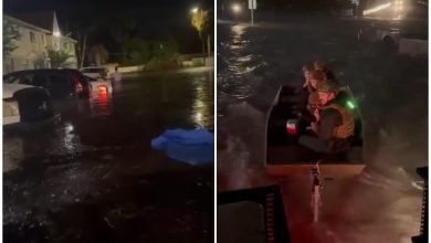 Inundaciones en Florida tras el paso de Helene (Captura de pantalla © un_martitodurako8_live_oficial-Instagram y Lba Noticias-Twitter)