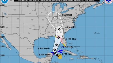 Trayectoria que tendrá la tormenta tropical Helene. (Captura de pantalla © National Hurricane Center)