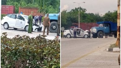 Imágenes del aparatoso accidente ocurrido en Holguín. (Foto © ACCIDENTES BUSES & CAMIONES por más experiencia y menos víctimas!-Facebook)