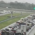 Imagen de las carreteras de Florida antes de la llegada de Milton. (Captura de pantalla © Noticias Telemundo-YouTube)