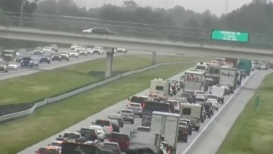 Imagen de las carreteras de Florida antes de la llegada de Milton. (Captura de pantalla © Noticias Telemundo-YouTube)