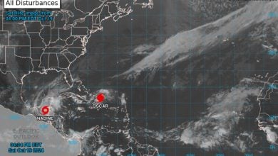 El huracán Oscar camino a Cuba. (Imagen © Centro Nacional de Huracanes)