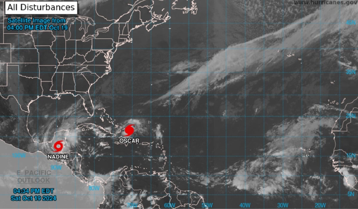 El huracán Oscar camino a Cuba. (Imagen © Centro Nacional de Huracanes)