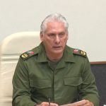 El “mandatario” cubano hablando sobre lo ocurrido en Guantánamo. (Captura de pantalla © Canal Caribe-YouTube)