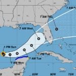 El huracán Milton se dirige a Florida. (Captura de pantalla © Centro Nacional de Huracanes)