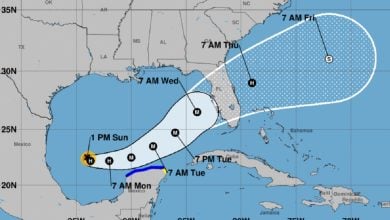 El huracán Milton se dirige a Florida. (Captura de pantalla © Centro Nacional de Huracanes)