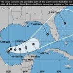 El fenómeno meteorológico impactaría a mediados de semana. (Captura de pantalla © Centro Nacional de Huracanes)