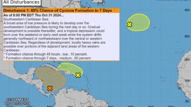 Posible depresión tropical al sur de Cuba. (Imagen © National Hurricane Center-Web)