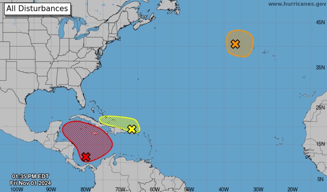 Aumenta a un 70% las probabilidades de que se forme una depresión tropical al sur del país.