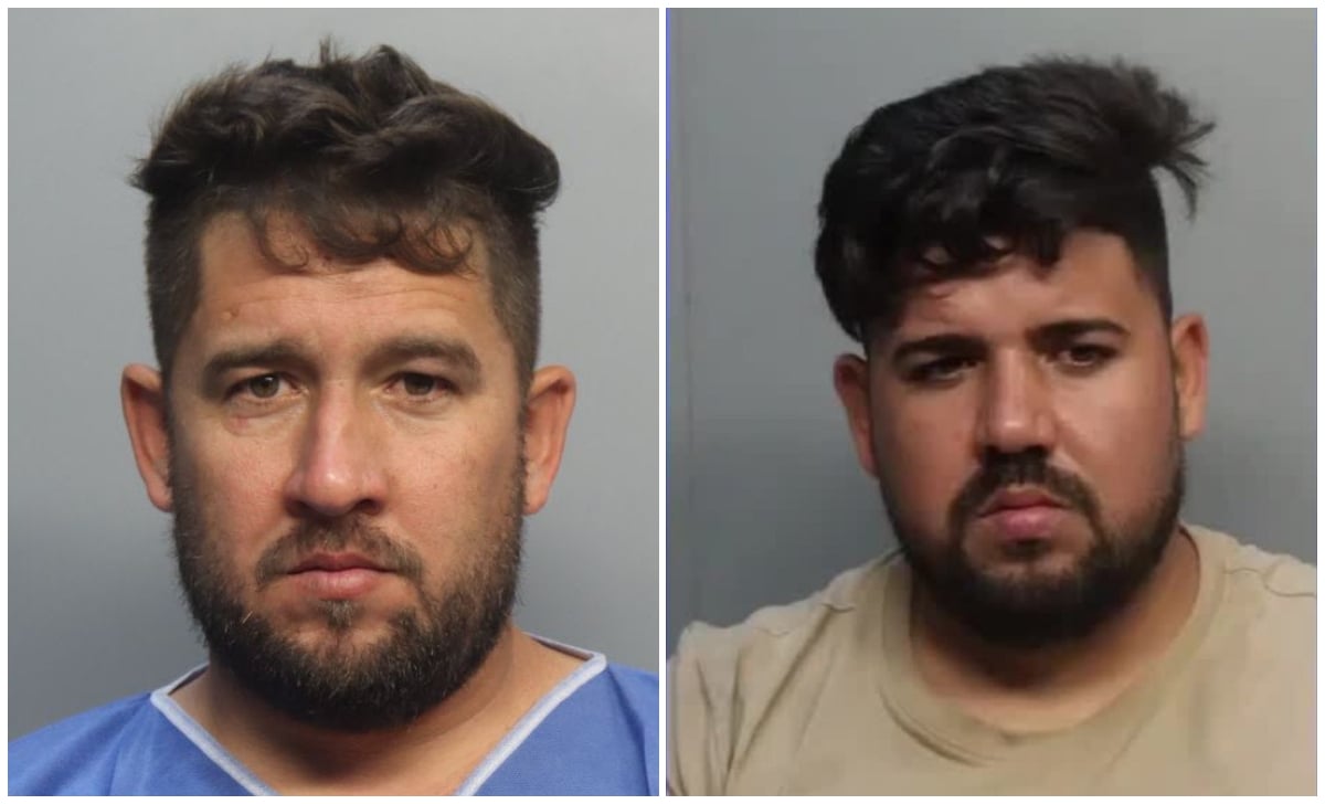 El par ahora enfrenta cargos pro agresión. (Foto © Miami-Dade County Corrections and Rehabilitation)