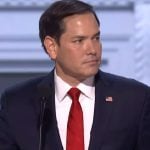 Marco Rubio durante uno de sus discursos. (Captura de pantalla © Milwaukee Journal Sentinel-YouTube)