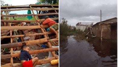 El huracán Rafael dejó destrozos en Artemisa. (Captura de pantalla y foto © Idelisa Diasniurka Salcedo Verdecia-Facebook)