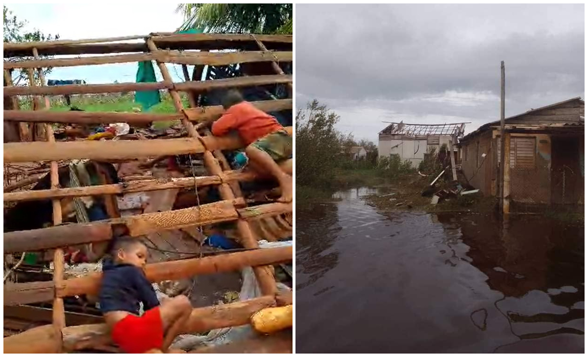 El huracán Rafael dejó destrozos en Artemisa. (Captura de pantalla y foto © Idelisa Diasniurka Salcedo Verdecia-Facebook)