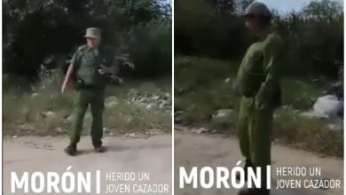 Oficiales de Flora y Fauna le disparan a un joven cazador en Morón. (Captura de pantalla © Periódico Cubano-Twitter)