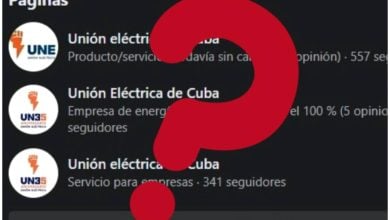 La página de X de la UNE ya no saca el parte diario, y ahora la de Facebook no aparece, sus publicaciones evidenciaban el mal servicio eléctrico del país. (Captura de pantalla © Facebook/Asere Noticias)