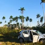 Accidente ocurrido en la Carretera Nacional. (Foto © Televisión Camagüey-Facebook)