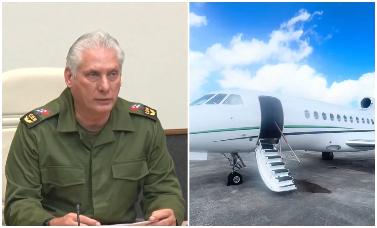 Régimen compró un avión de lujo para el uso privado de Díaz-Canel. (Captura de pantalla © Canal Caribe y titanaviationgroup-YouTube)