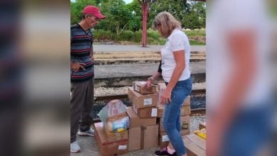 Imagen de los donativos recolectados para las familias afectadas. (Foto © Johanna Jolá Alvarez-Facebook)