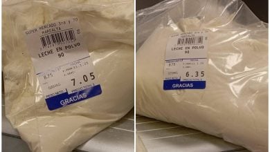 Leche en polvo vendida en el polémico mercado en dólares. (Foto © Edmundo Dantés Junior-Facebook)