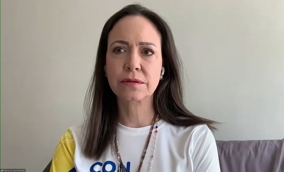 Líder opositora de Venezuela, María Corina Machado. (Captura de pantalla © EL PAÍS-YouTube)