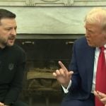 Trump y Zelenski durante reunión en la Casa Blanca. (Captura de pantalla © RTVE Noticias-Twitter)