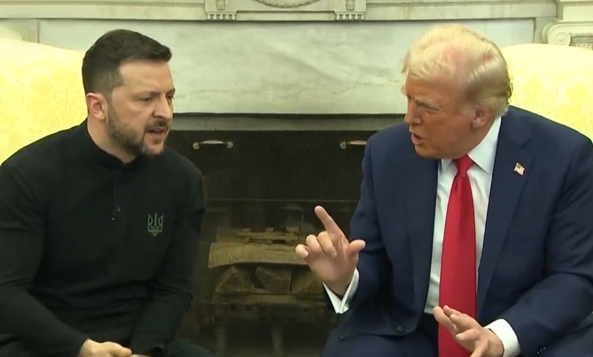 Trump y Zelenski durante reunión en la Casa Blanca. (Captura de pantalla © RTVE Noticias-Twitter)