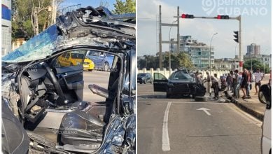 Escena del accidente en el que perdió la vida el famoso cantante cubano. (Foto © Periódico Cubano)